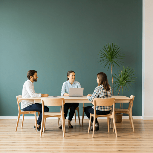 Team meeting in modern office